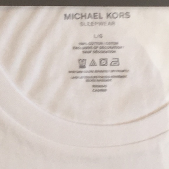 NWT Michael Kors Blue/White/Gray 2 Pc Pajama Set - Picture 4 of 5